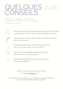 Conseils Epilation electrique 1