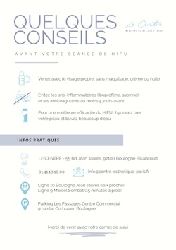 Conseils avant le HIFU
