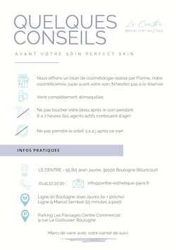 Conseils avant un perfect skin